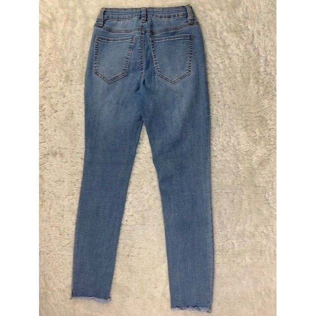 Truffle Size 3 25 Womens Jeans Skinny Raw Hem Stretch Light Wash Mid Rise — image 3 of 3